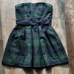 Abercrombie & Fitch Festive Plaid Holiday Dress
